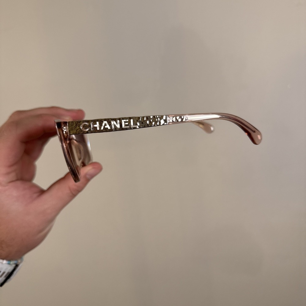 Chanel Sunglasses 5533-A c.1792/S1 Bordeaux Gold Frames w/ Pink Purple Gradient - Picture 2 of 9